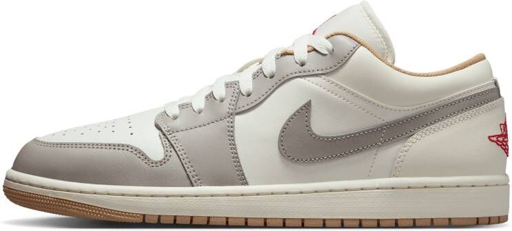 Jordan 1 Low Sneakers Heren Wit Leer