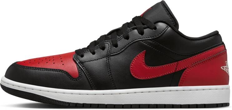 Jordan Aj1 Low Heren Schoenen Zwart Maat: 45.5 Leer Foot Locker