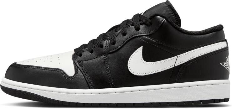 Jordan 1 Low Heren Schoenen Zwart Maat: 47.5 Leer Foot Locker
