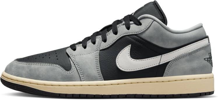Jordan Aj1 Low Heren Schoenen Grijs Maat: 44.5 Leer Foot Locker