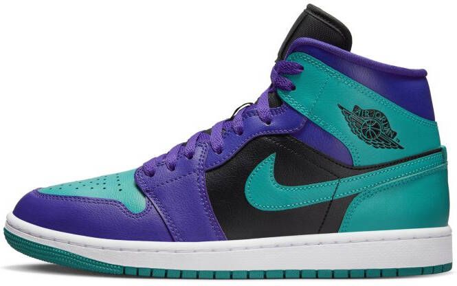 Jordan Wmns Air 1 Mid Dark Concord New Emerald Black White Schoenmaat 36 1 2 Sneakers BQ6472 502 - Foto 3