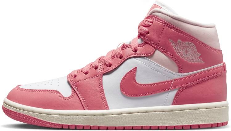 Jordan Wmns Air 1 Mid Basketball Schoenen white sea coral atmosphere sail maat: 37.5 beschikbare maaten:37.5