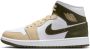 Jordan 1 Mid Dames Schoenen Wit Maat: 36.5 Polyester Foot Locker - Thumbnail 1
