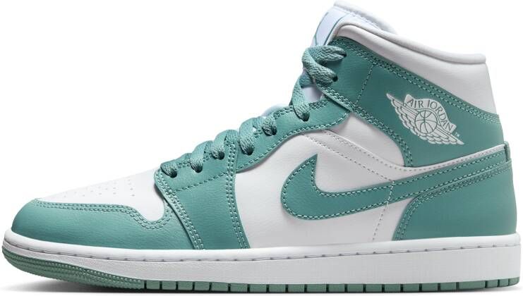 Jordan Aj1 Mid Sneakers Dames Bruin Leer