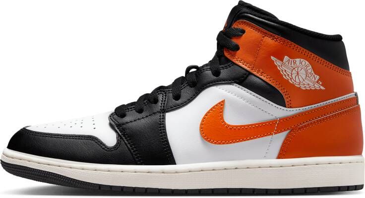Jordan Aj1 Mid Sneakers Heren Bruin Leer Synthetisch