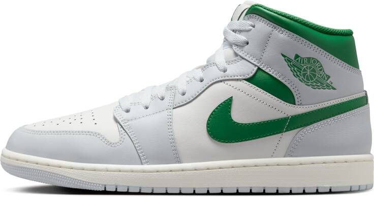 Jordan 1 Mid Heren Schoenen Wit Maat: 45 Leer Synthetisch Foot Locker