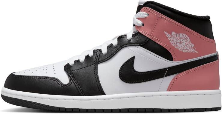 Jordan Aj1 Mid Heren Schoenen Wit Maat: 47.5 Leer Synthetisch Foot Locker
