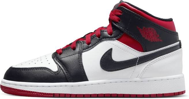 Jordan Air 1 Mid Basketball Schoenen white gym red black maat: 42.5 beschikbare maaten:42.5 44.5 45 - Foto 4