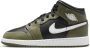 Jordan Aj1 Mid Unisex Schoenen Zwart Maat: 38.5 Leer Foot Locker - Thumbnail 1