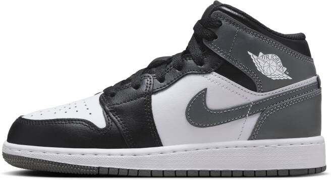 Jordan Aj1 Mid Unisex Schoenen Zwart Maat: 36.5 Leer Foot Locker