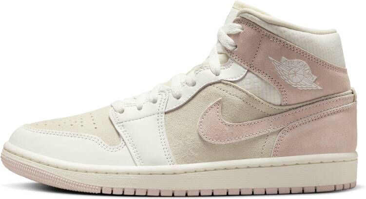 Jordan 1 Mid Dames Schoenen Roze Maat: 36.5 Polyester Foot Locker