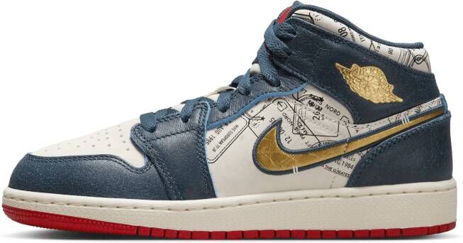 Jordan Air 1 Mid SE kinderschoenen Blauw