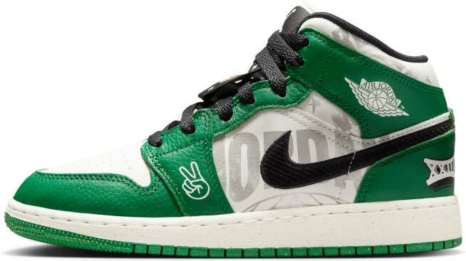 Jordan Air 1 Mid SE Kinderschoenen Groen