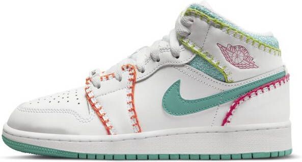 Jordan Air 1 Mid Se(Gs ) White Washed Teal Rush Pink Rush Orange Schoenmaat  35+ Shoes grade school DM6218 100 - Schoenen.nl