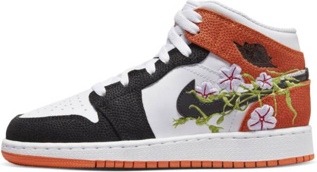 Nike Sneakers Air Jordan 1 Mid Special Edition Black Orange Floral - Foto 4