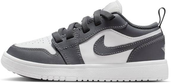 Jordan 1 Low Unisex Schoenen Grijs Maat: 31.5 Mesh Synthetisch Foot Locker