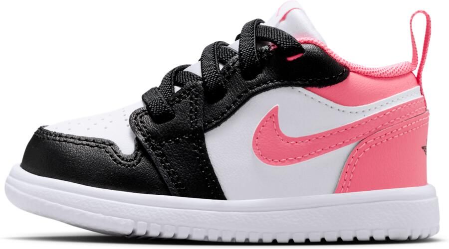 Jordan AJ1 Low Peuterschoenen Zwart Mesh Synthetisch