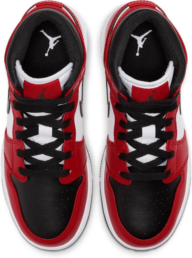 Jordan Zwarte Nike Hoge Sneaker Mid Chicago Black Toe 554724 069 - Foto 2
