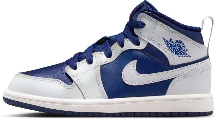 Jordan Aj1 Mid Peuterschoenen Blauw Leer - Foto 4