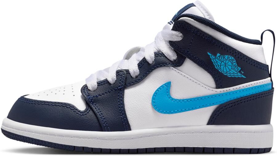 Jordan 1 Mid Kleuterschoenen Blauw