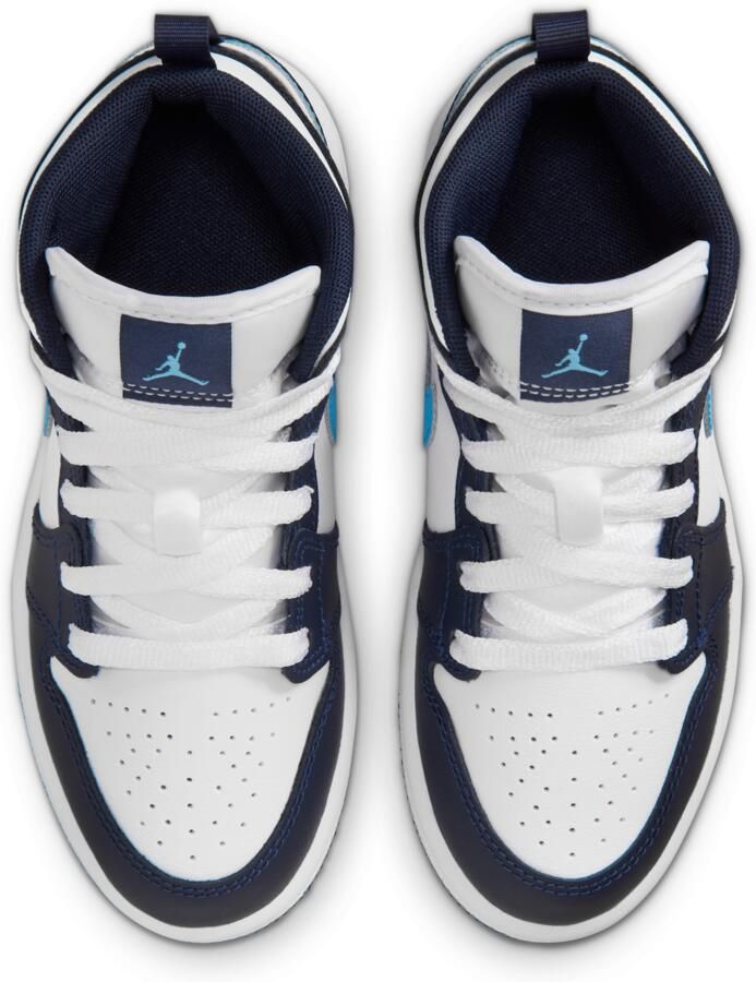 Jordan 1 Mid Kleuterschoenen Blauw - Foto 2