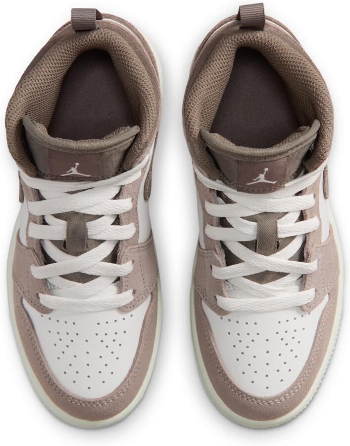 Jordan 1 Mid Kleuterschoenen Grijs - Foto 2
