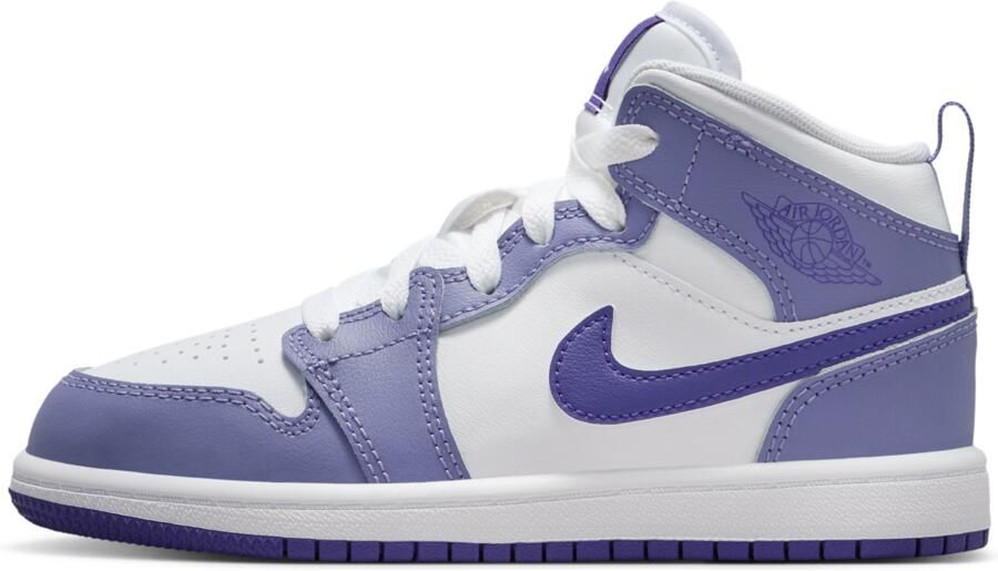 Jordan Aj1 Mid Peuterschoenen Paars Mesh Synthetisch