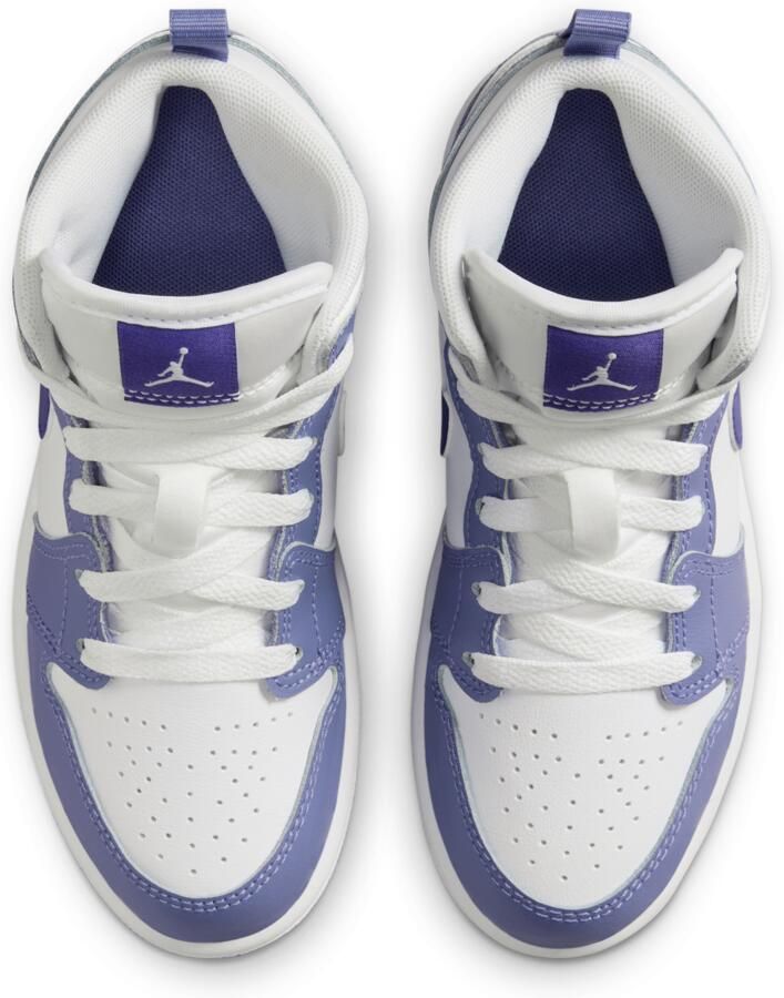 Jordan Aj1 Mid Peuterschoenen Paars Mesh Synthetisch