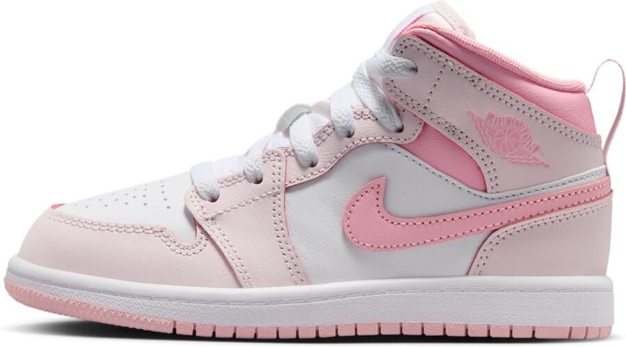 Jordan 1 Mid Peuterschoenen Roze Leer - Foto 4