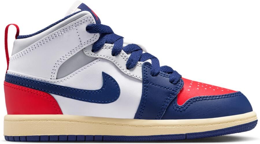 Jordan Aj1 Mid Peuterschoenen Wit Mesh Synthetisch - Foto 3