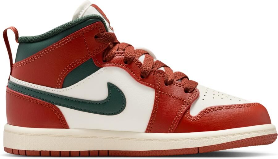 Jordan 1 Mid Peuterschoenen Wit Leer - Foto 2