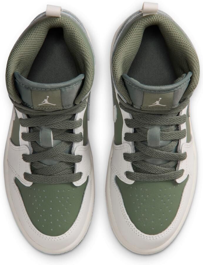 Jordan 1 Mid Kleuterschoenen Wit - Foto 2