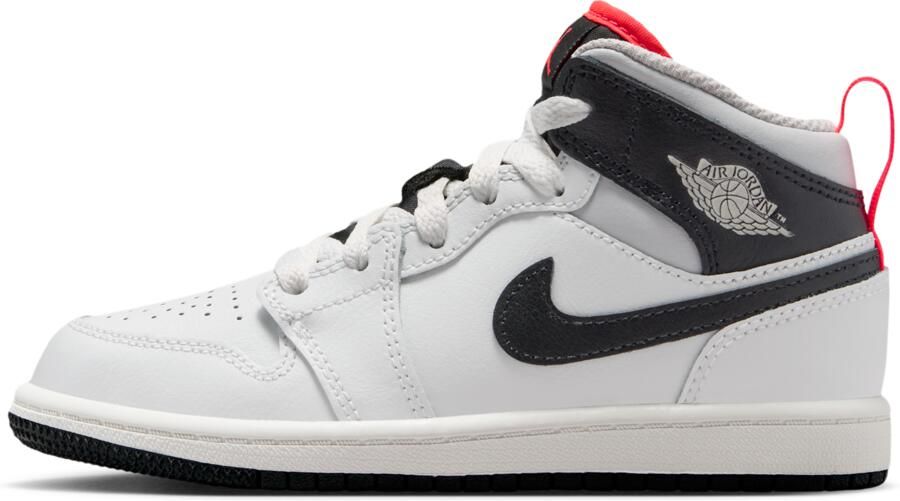 Jordan 1 Mid Kleuterschoenen Wit