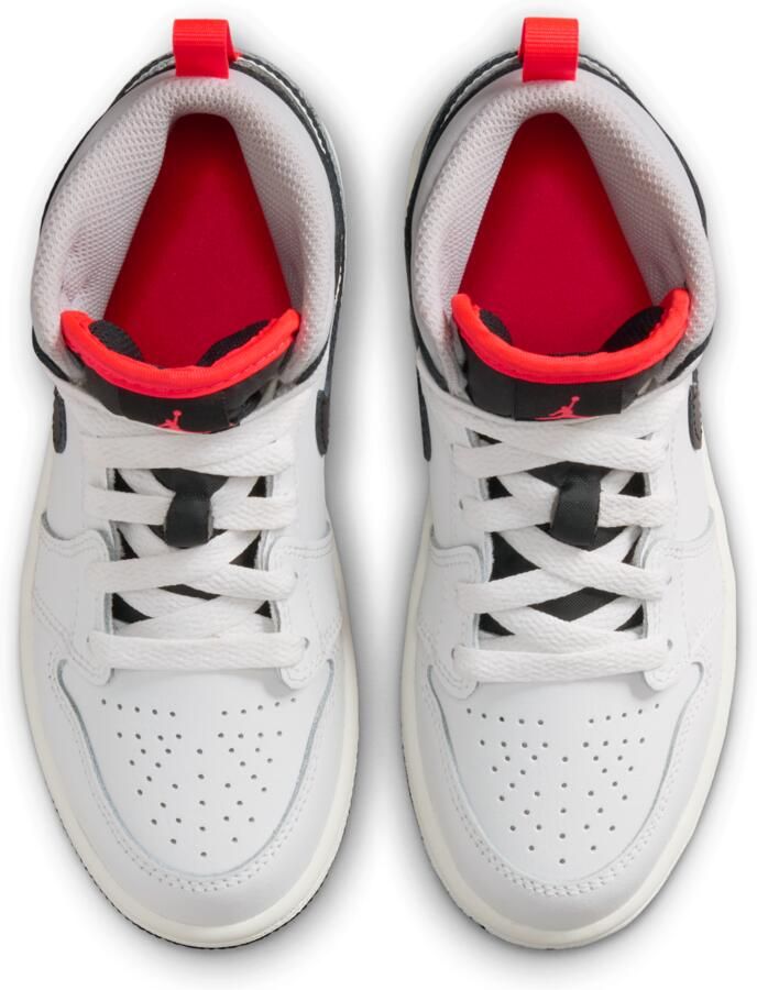 Jordan 1 Mid Kleuterschoenen Wit - Foto 2