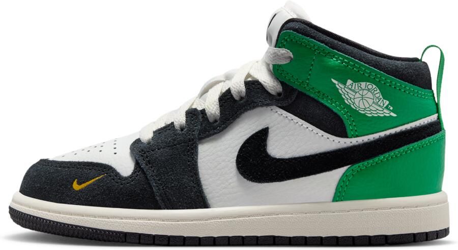 Jordan 1 Mid Kleuterschoenen Wit