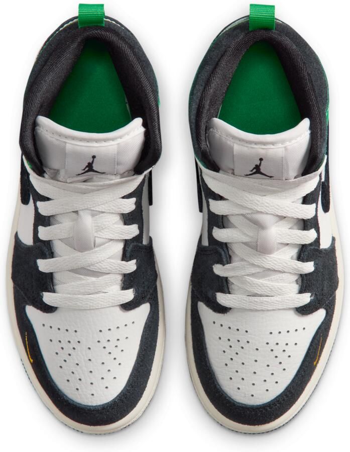 Jordan 1 Mid Kleuterschoenen Wit - Foto 2