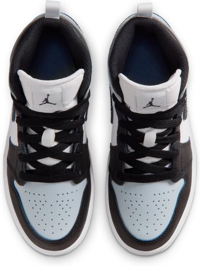 Jordan 1 Mid Kleuterschoenen Zwart - Foto 2