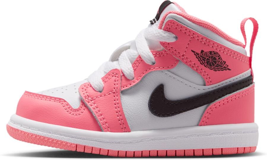 Jordan Aj1 Mid Peuterschoenen Rood Mesh Synthetisch