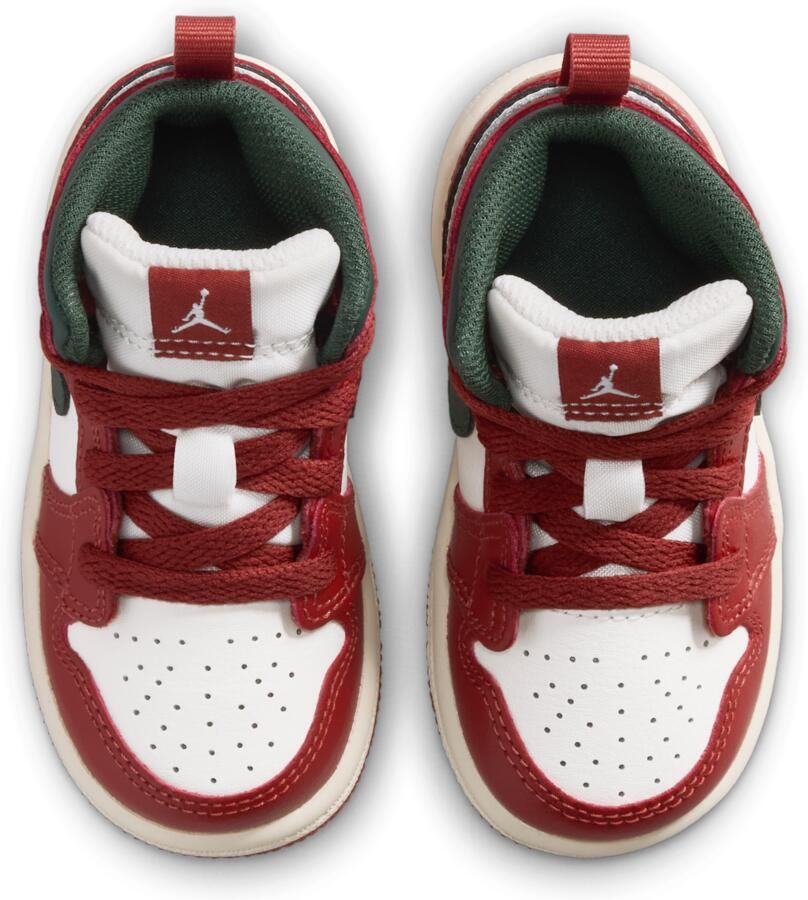 Jordan 1 Mid Schoenen voor baby's peuters Wit