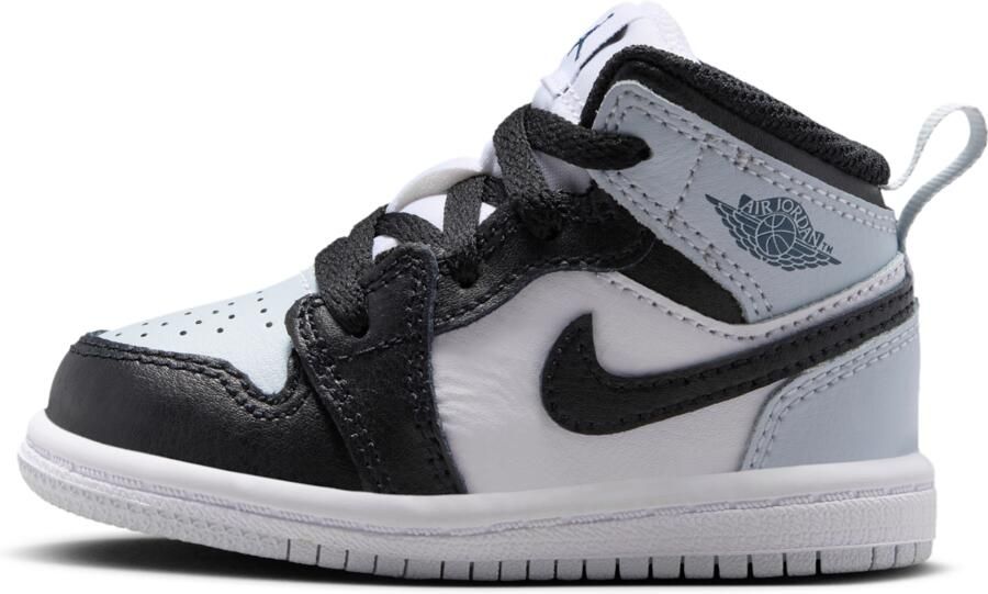 Jordan Aj1 Mid Peuterschoenen Zwart Mesh Synthetisch