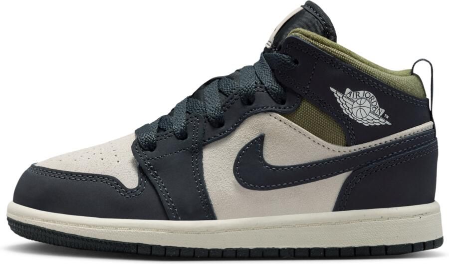 Jordan Aj1 Mid Peuterschoenen Beige Leer - Foto 4