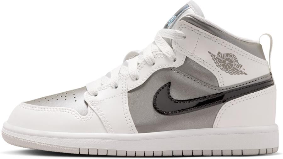 Jordan Aj1 Mid Peuterschoenen Grijs Leer - Foto 4