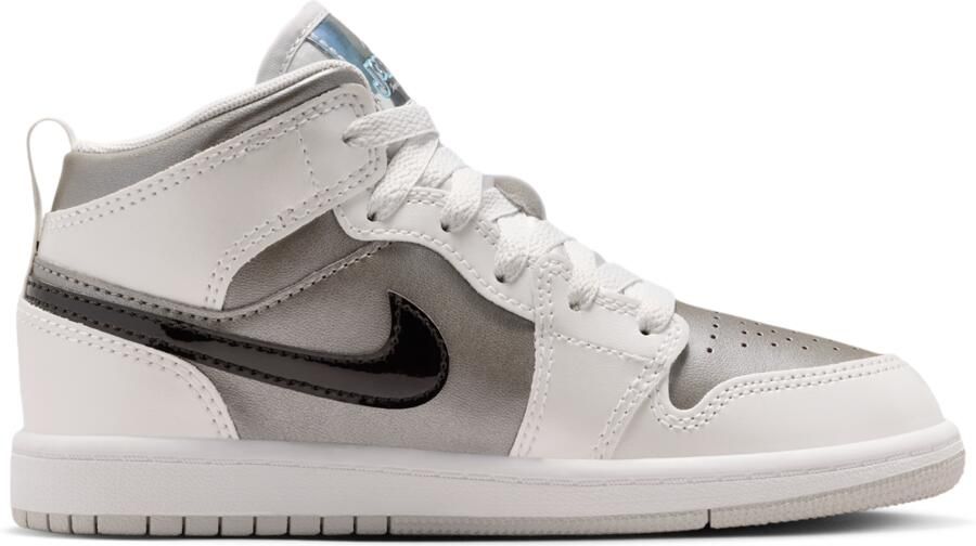 Jordan Aj1 Mid Peuterschoenen Grijs Leer - Foto 2