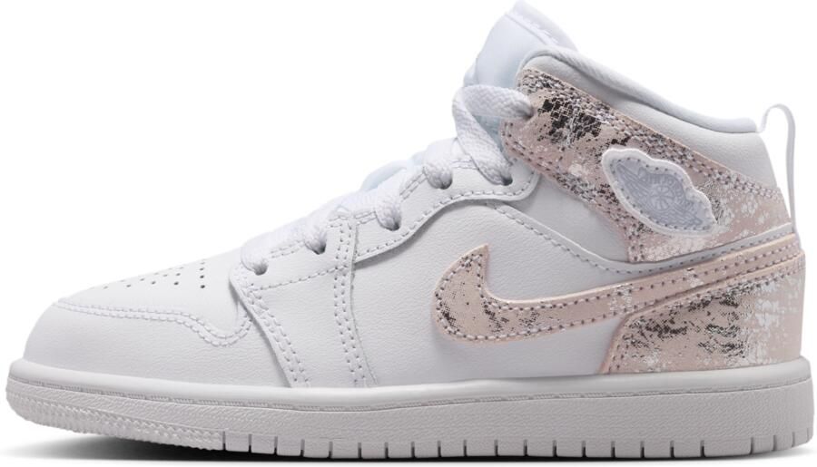 Jordan 1 Mid SE kleuterschoenen Wit