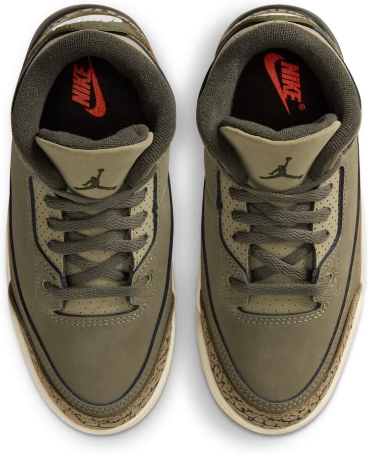 Jordan  3 Retro 'Medium Olive' kleuterschoenen Groen