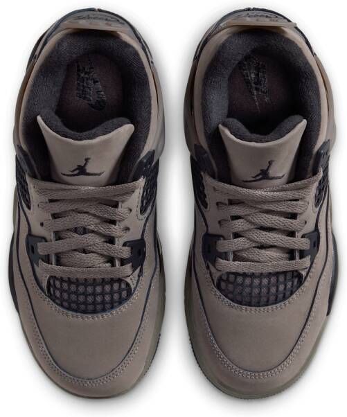 Jordan  4 Retro 'Cave Stone and Black' kleuterschoenen Grijs