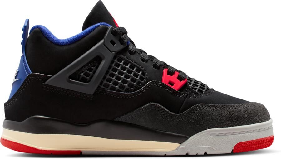 Jordan Retro 4 Unisex Schoenen Zwart Maat: 33.5 Leer Foot Locker - Foto 3