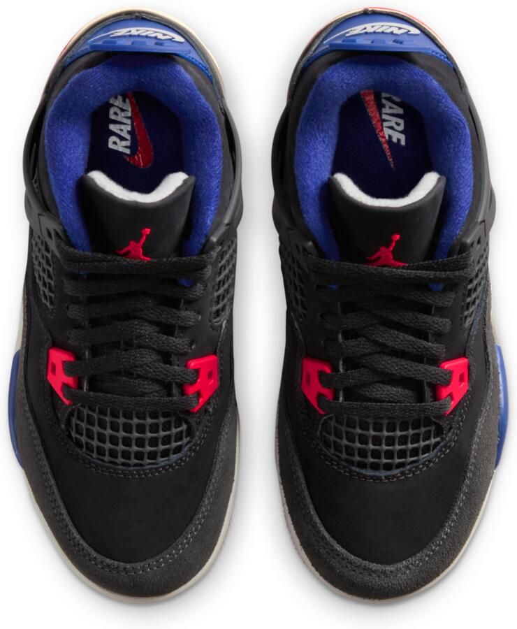 Jordan Retro 4 Unisex Schoenen Zwart Maat: 33.5 Leer Foot Locker