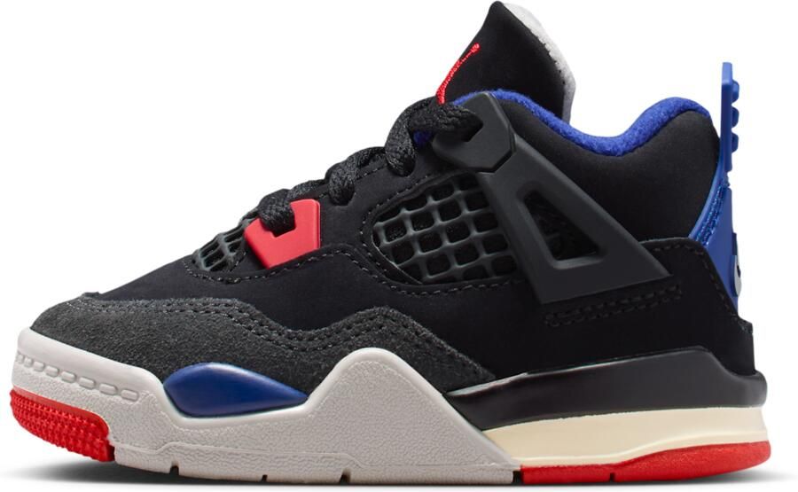 Jordan Retro 4 Unisex Schoenen Zwart Maat: 23.5 Leer Foot Locker