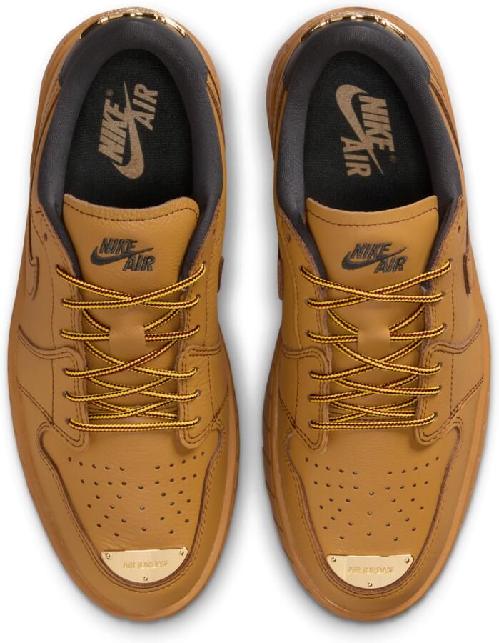 Jordan Air 1 Brooklyn Low Sneakers Dames Tarwe Mesh Synthetisch